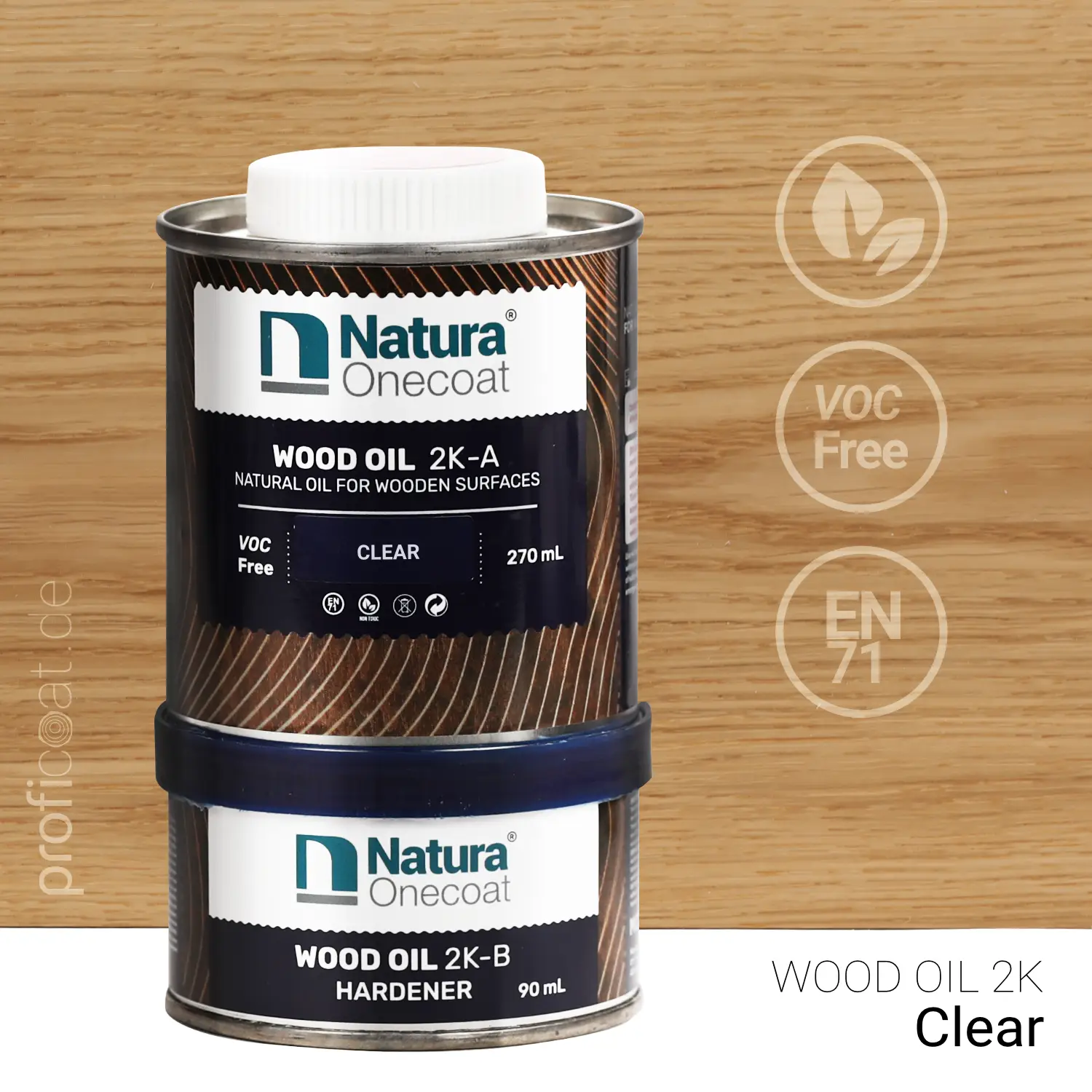 360ml Wood Oil 2 K Clear von Natura Onecoat